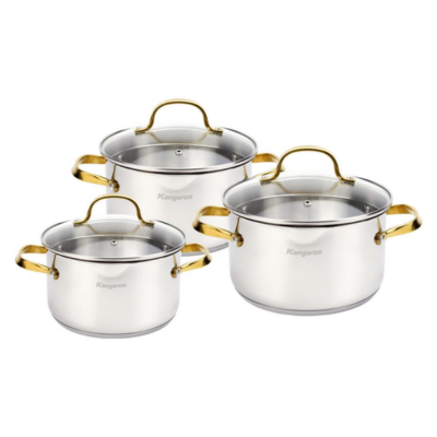 Bộ nồi inox cao cấp 5 lớp Kangaroo KG2IP3S4